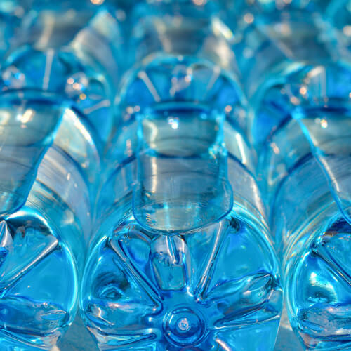 Large Plastic Water Bottles Stacked