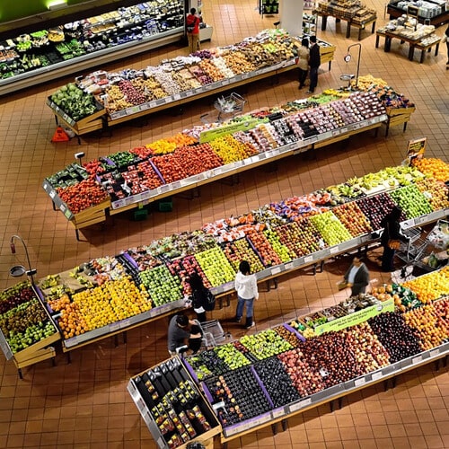 A Supermarkets Fruit & Vegetable Aisle