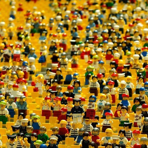 An Image Of Lego Characters Positioned In Seats