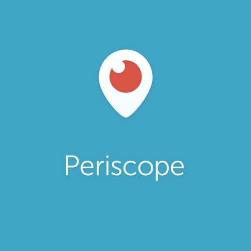 The Periscope Logo On A Blue Background