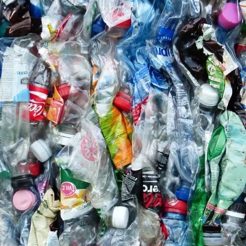 A Pile Of Recyclable Plastic Bottles
