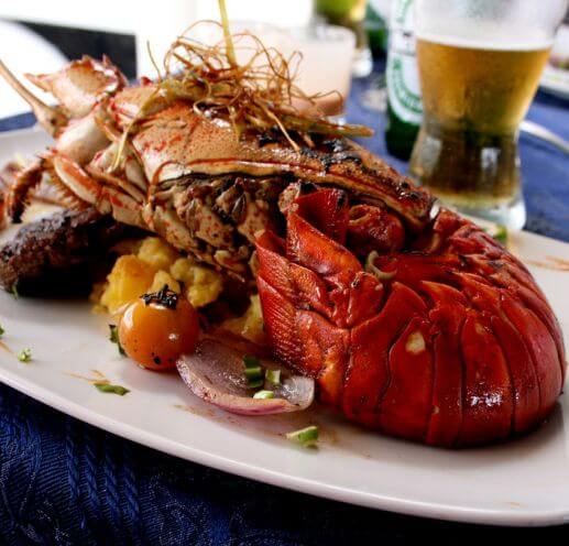 A Plate With A Lobster & Crab Meal