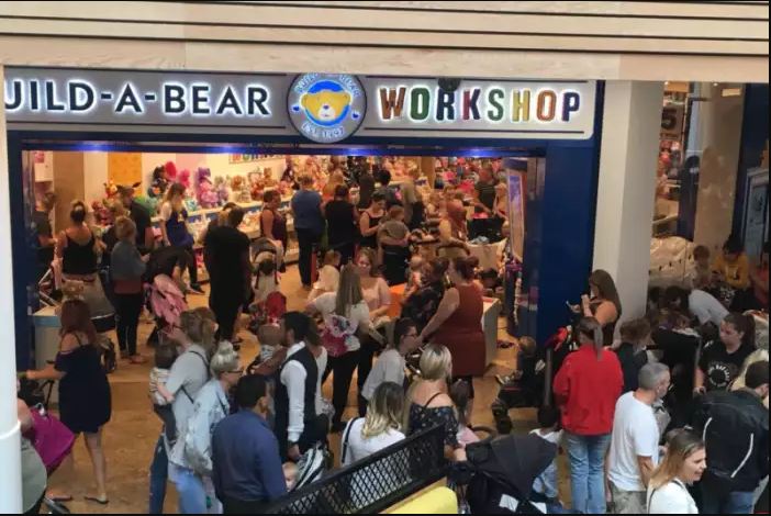 A Build A Bear Workshop With People Entering