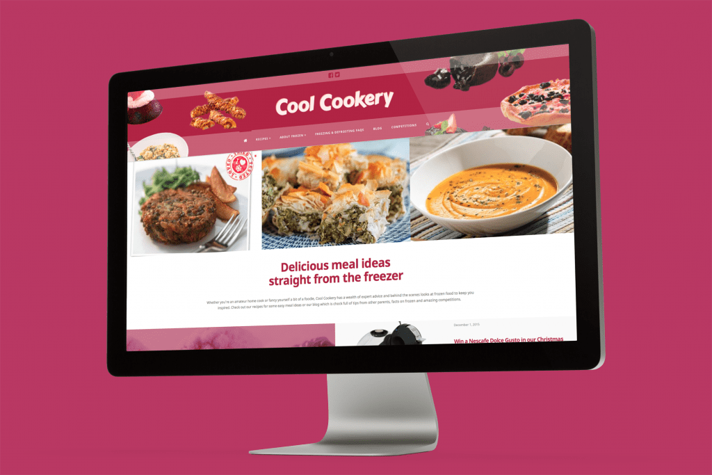 Cool Cookery Website On A Monitor