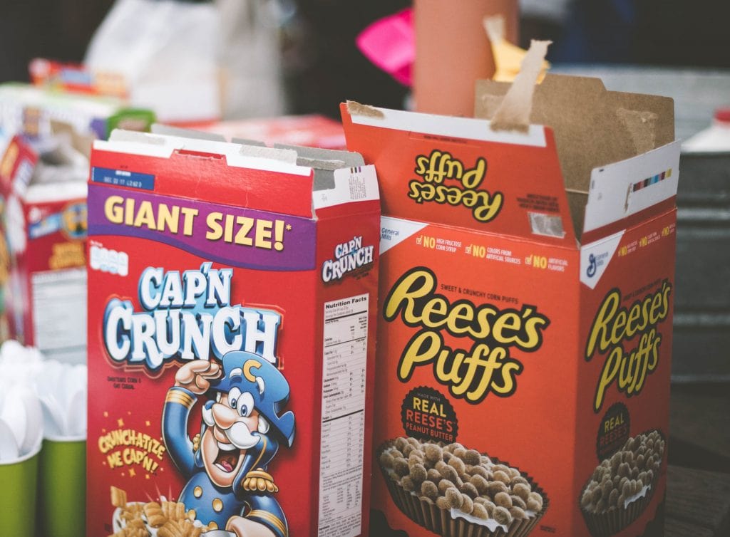 Two Boxes Of American Cereal (Reeses Puffs & Captain Crunch)